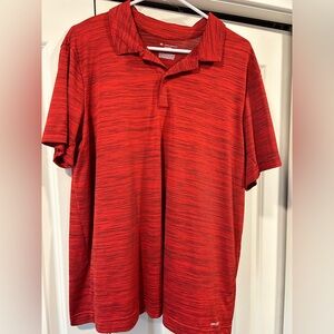 Tek Gear dry fit polo shirt top L large red